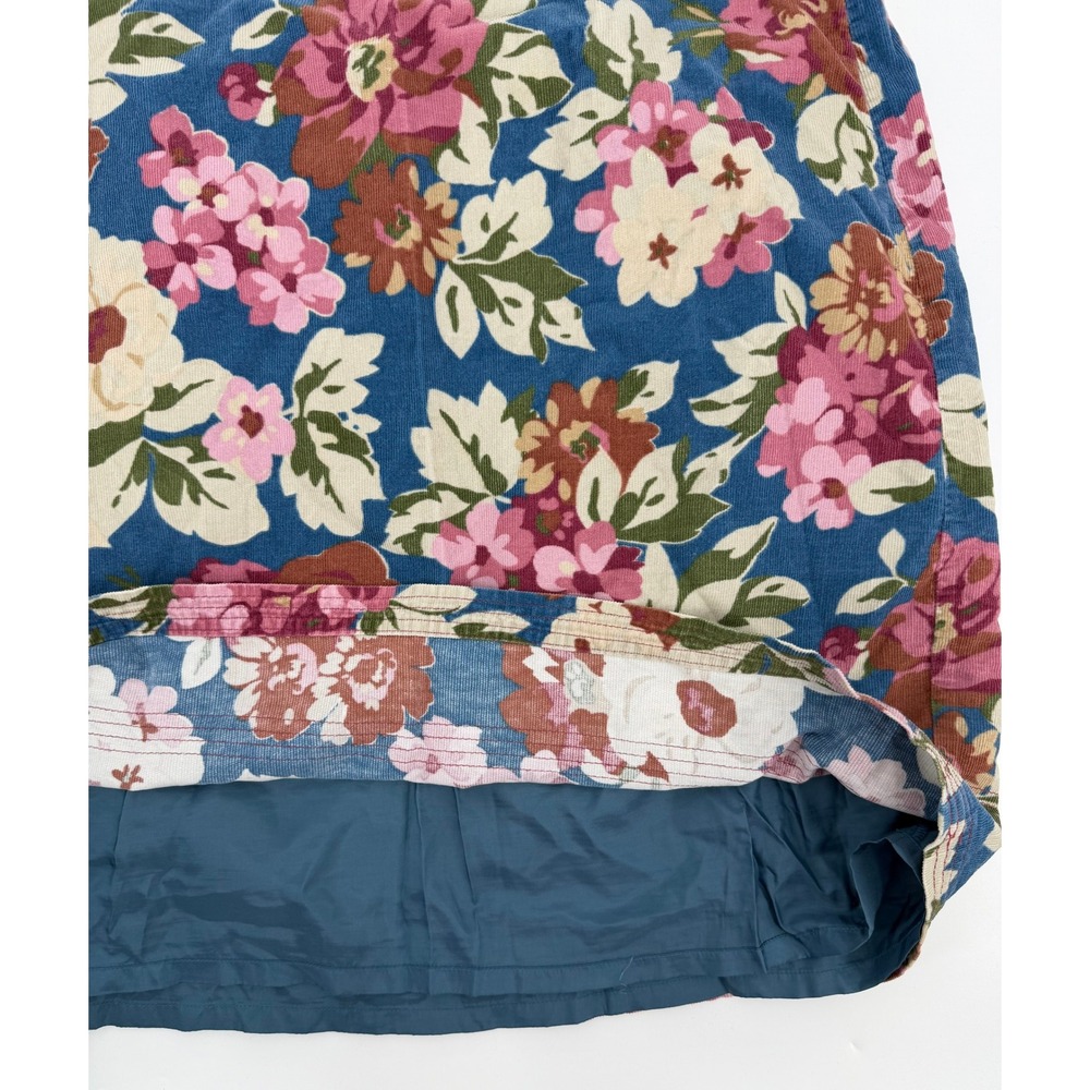 Boden Floral Corduroy Mini Skirt Blue Pink Cotton WG450 Womens Size 16L UK 20L - Picture 4 of 7